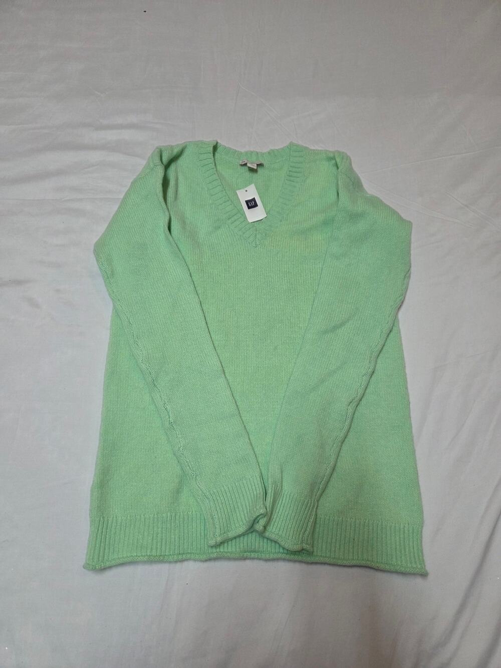 GAP Mint Green V-Neck Women's Sweater